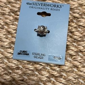 Belk's Silverworks Sterling & CZ Bracelet Bead - NWT